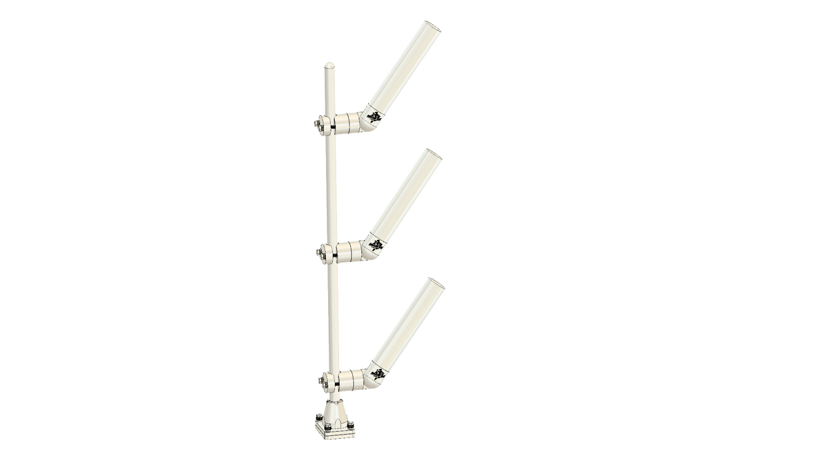 Vertical Tree with Triple Adjustable Rod Holders