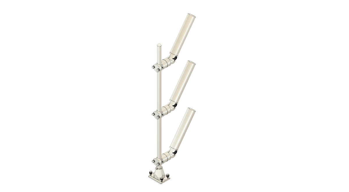 Vertical Tree with Triple Adjustable Rod Holders
